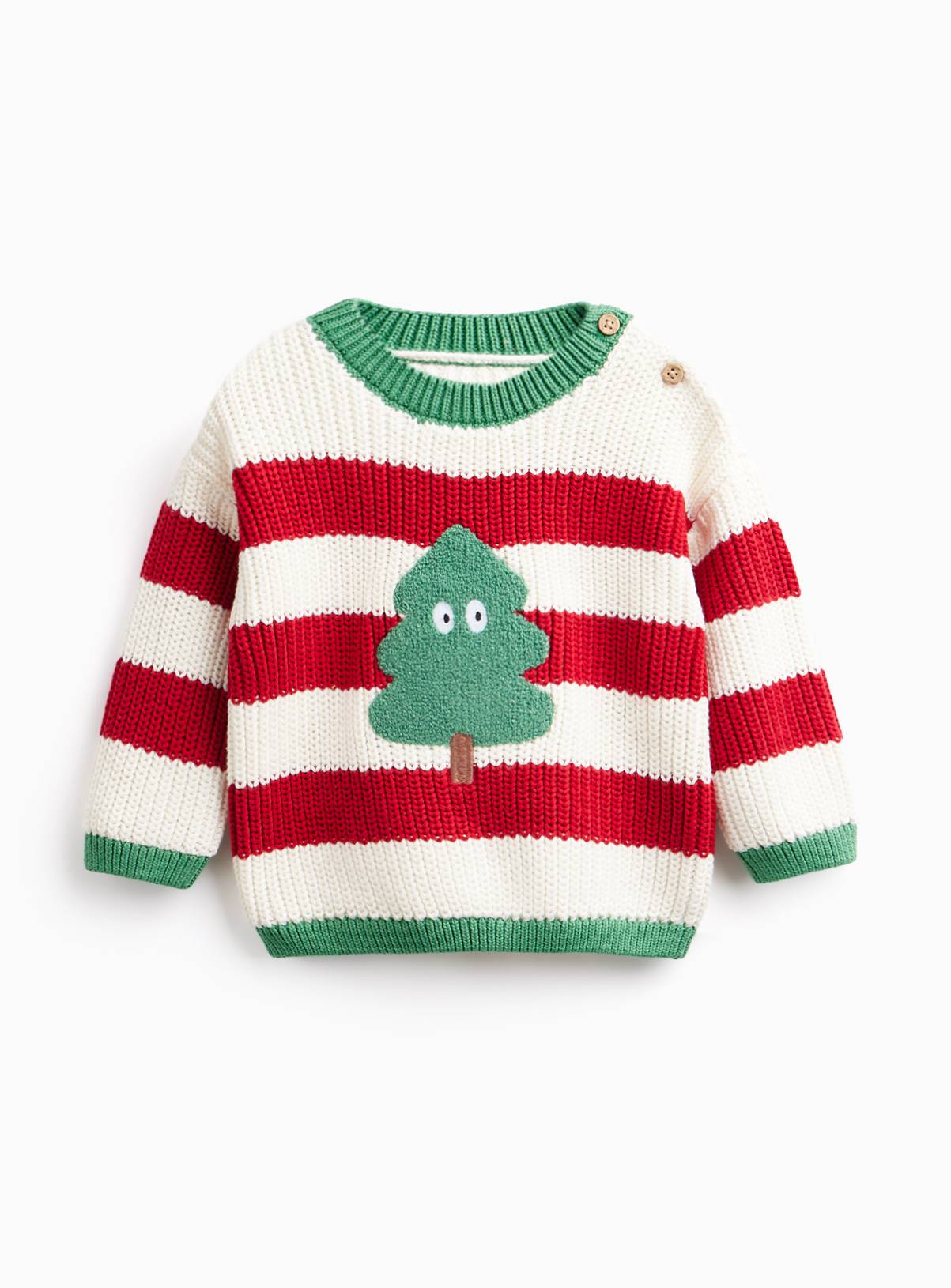 Christmas Red & White Striped Jumper 12-18 months - Image 1